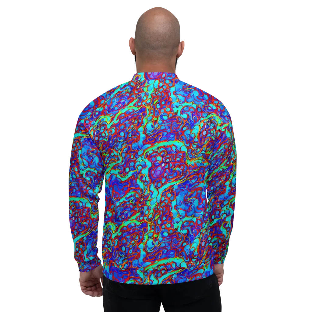 Aqua Anarchy on Bomber Jacket — Back