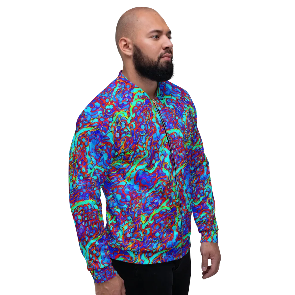 Aqua Anarchy on Bomber Jacket — Right