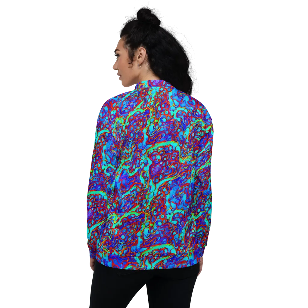 Aqua Anarchy on Bomber Jacket — Back