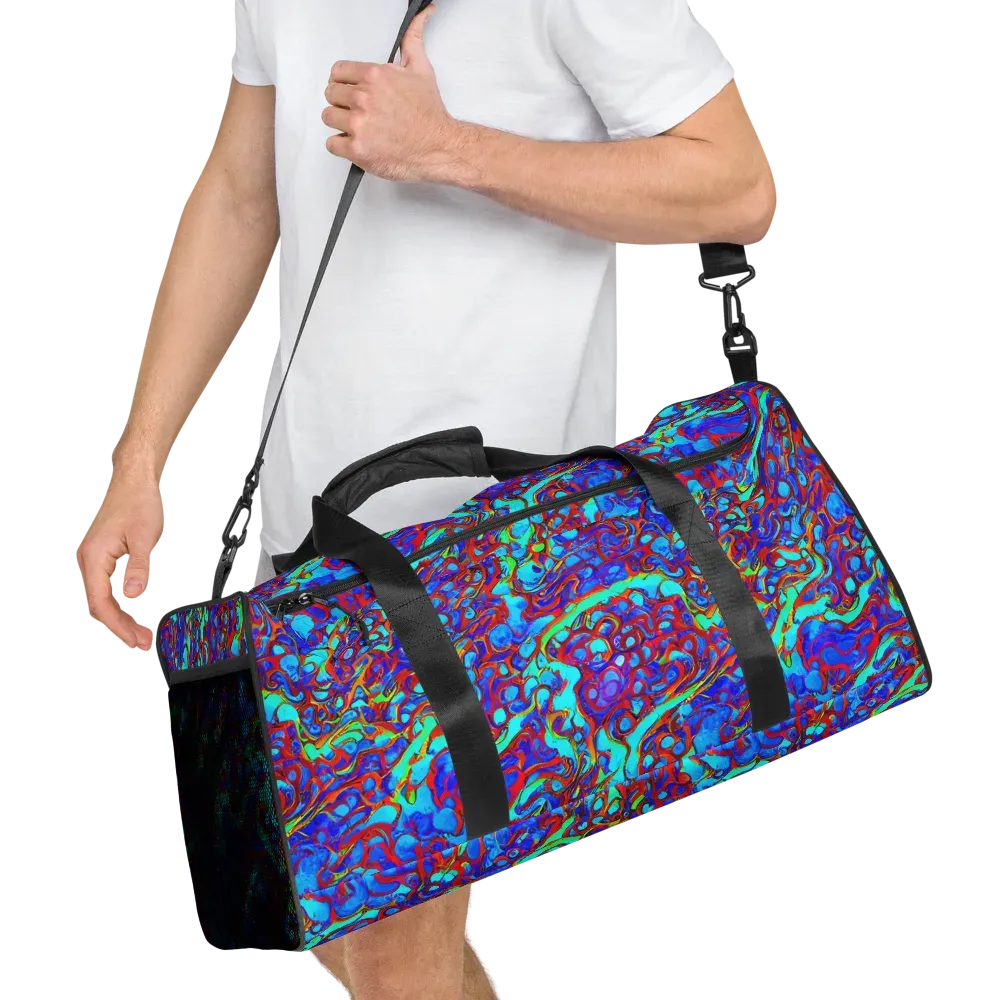 Aqua Anarchy on Duffle Bag — Right Front
