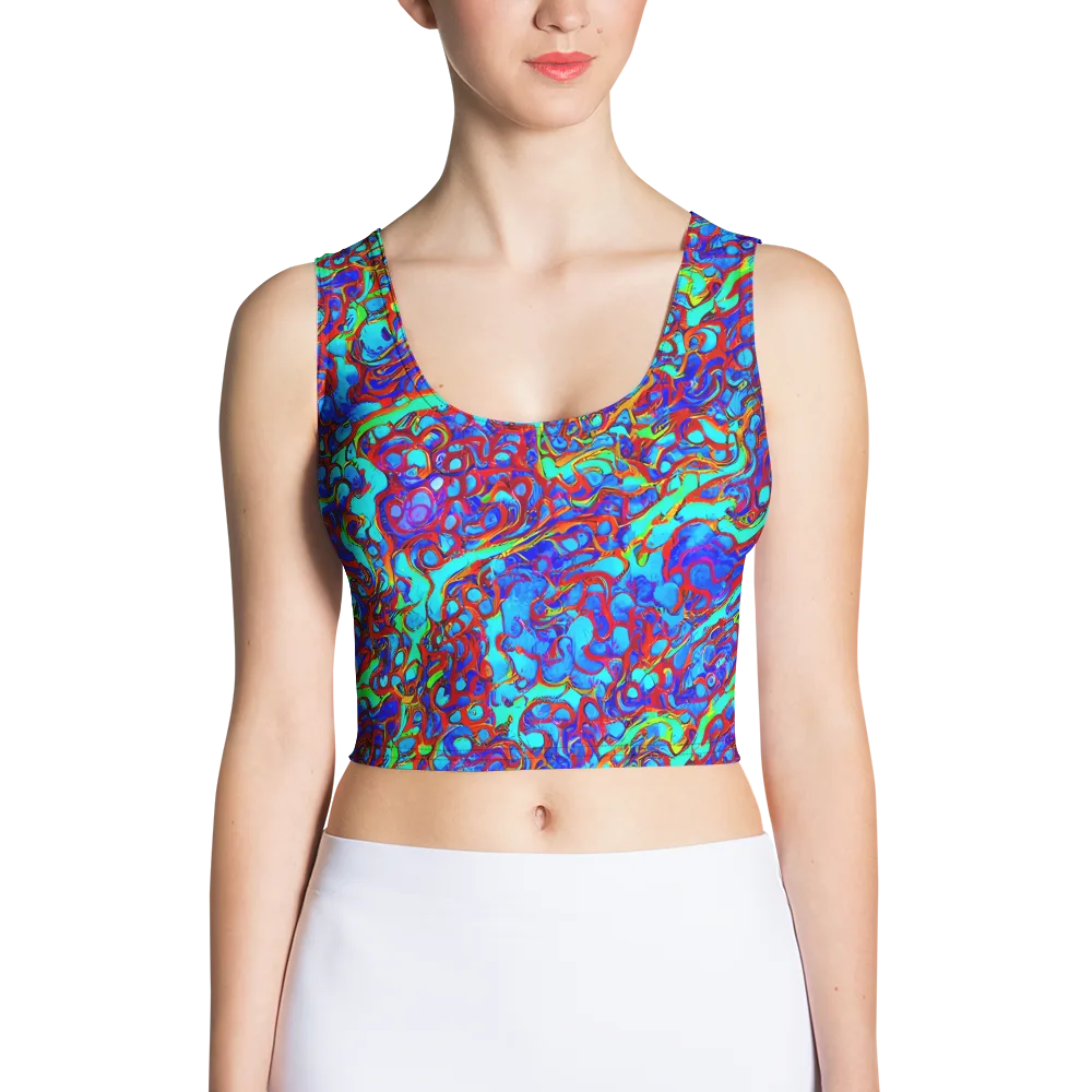 Aqua Anarchy on Crop Top — Front