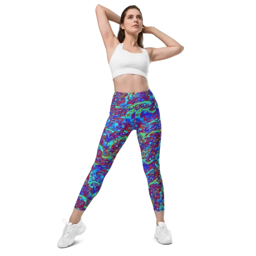 Aqua Anarchy on a Leggings with Pockets