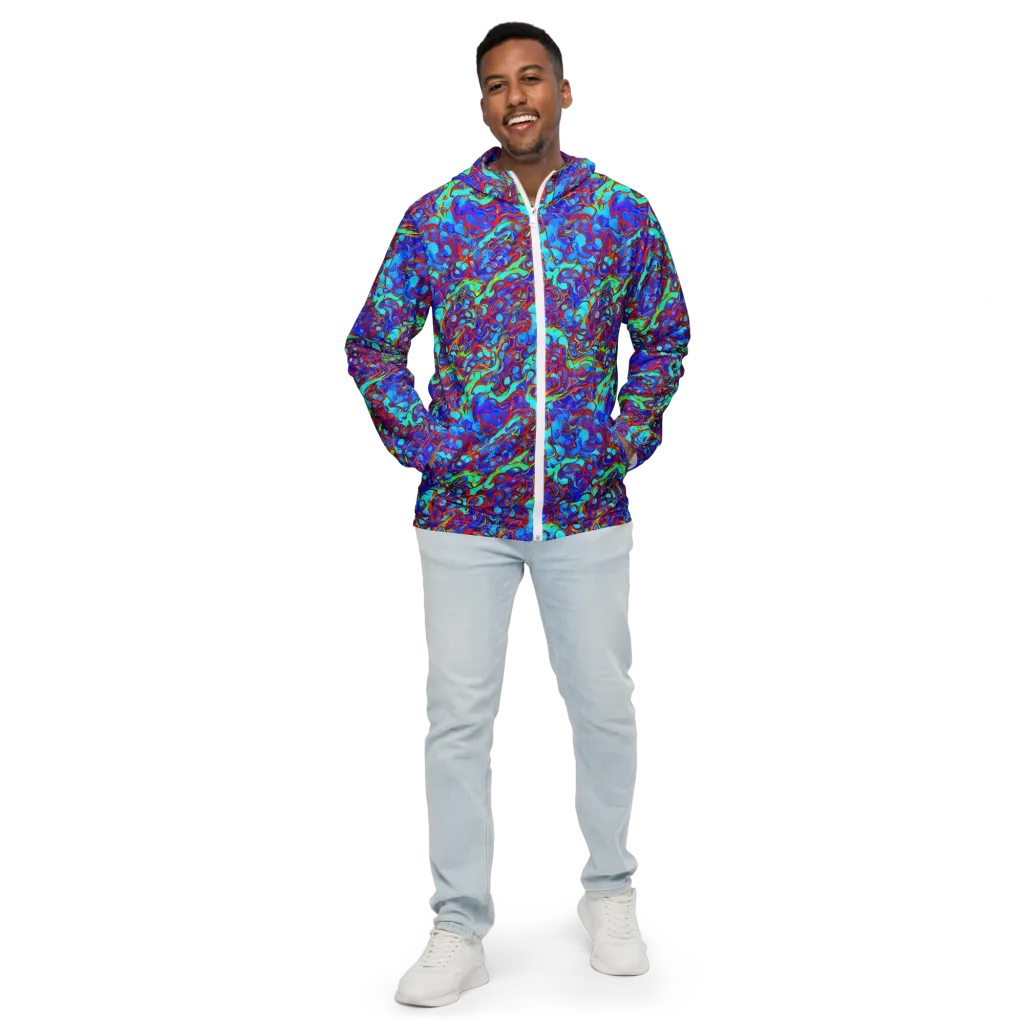 Aqua Anarchy on Men's Windbreaker — Front