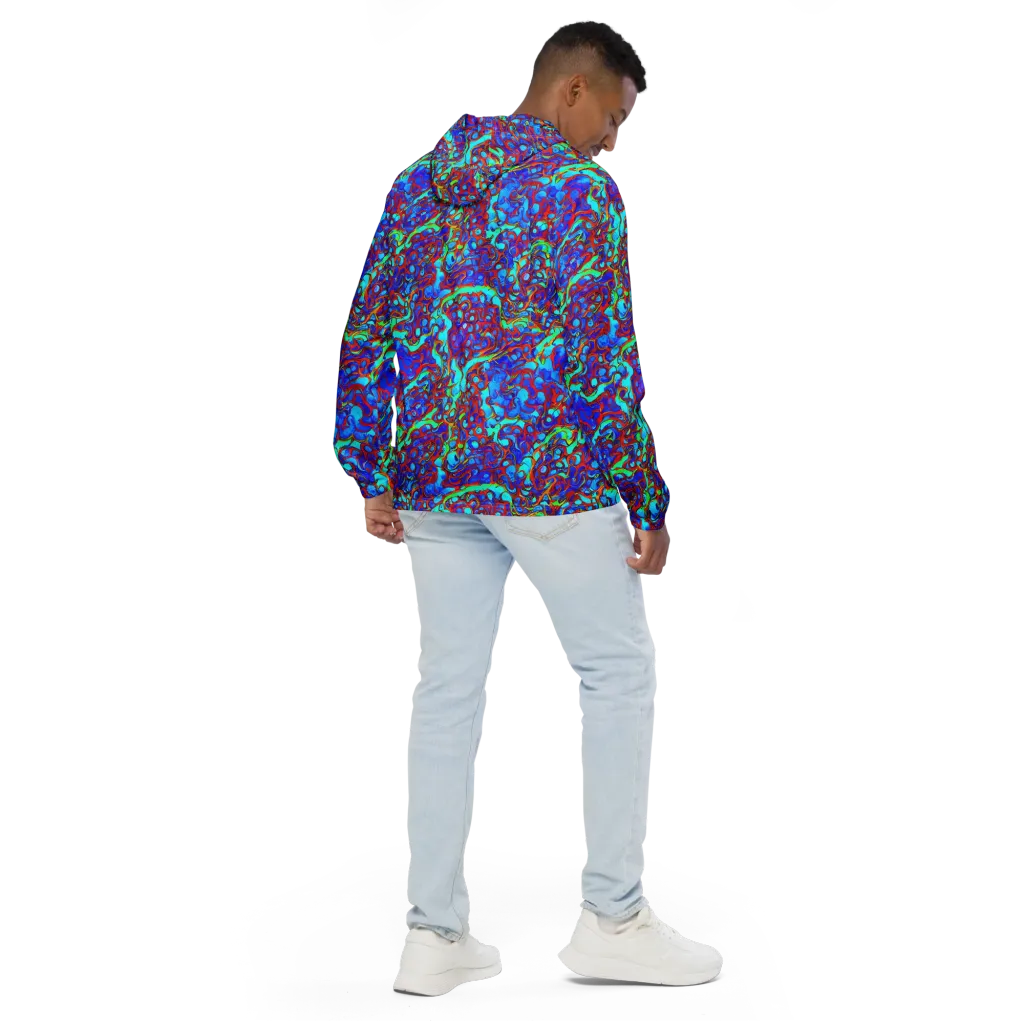 Aqua Anarchy on Men's Windbreaker — Back