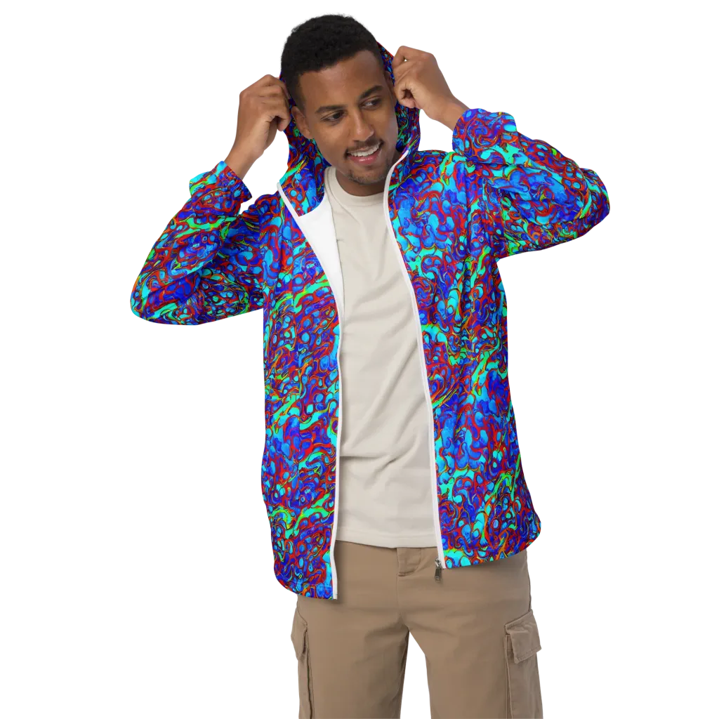 Aqua Anarchy on Men's Windbreaker — Front