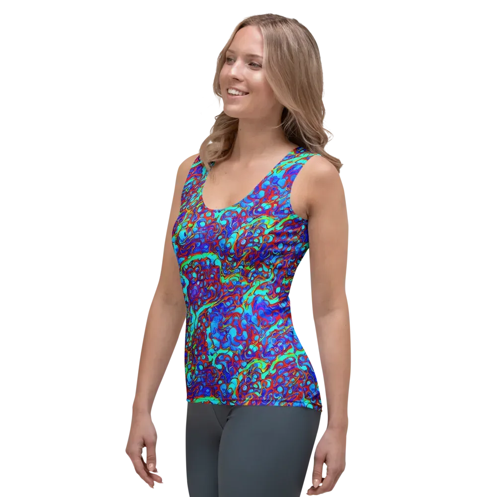 Aqua Anarchy on Women's Tank Top — Left Front