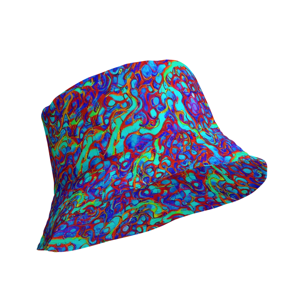 Aqua Anarchy on Reversible Bucket Hat — Product details Outside