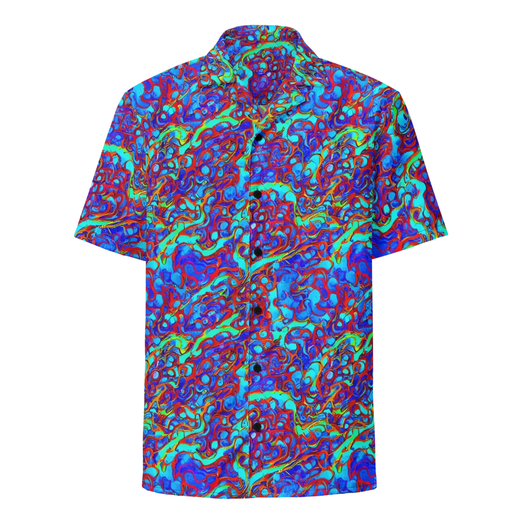 Aqua Anarchy on Button Shirt — Front