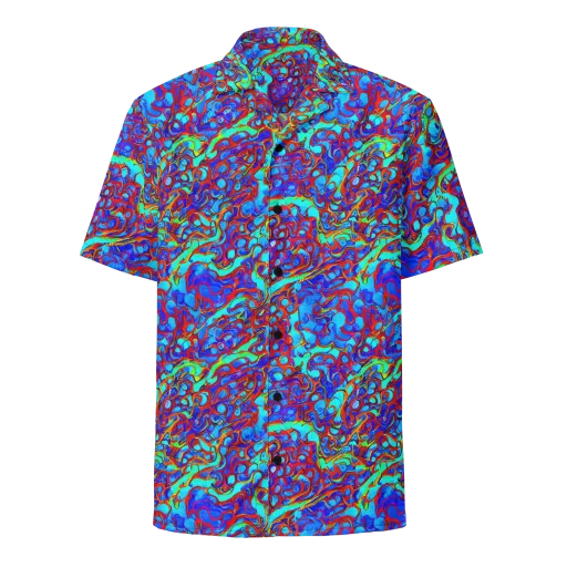Aqua Anarchy on a Button Shirt