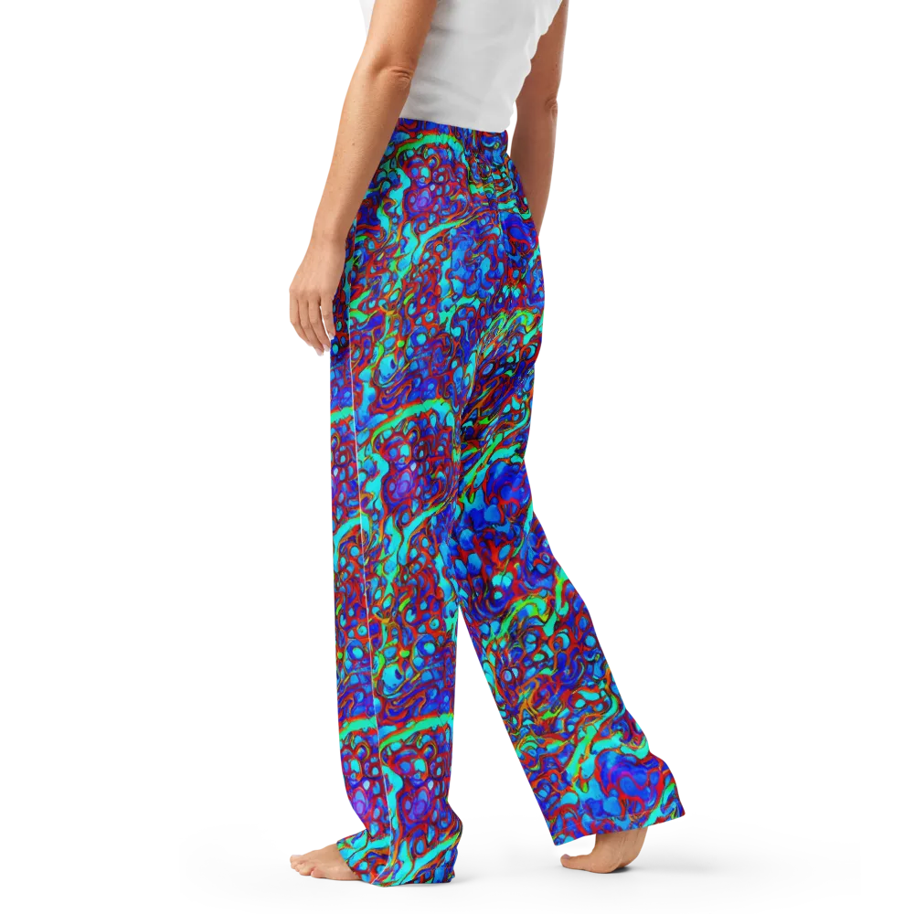Aqua Anarchy on Women's Pajama Pants — Left