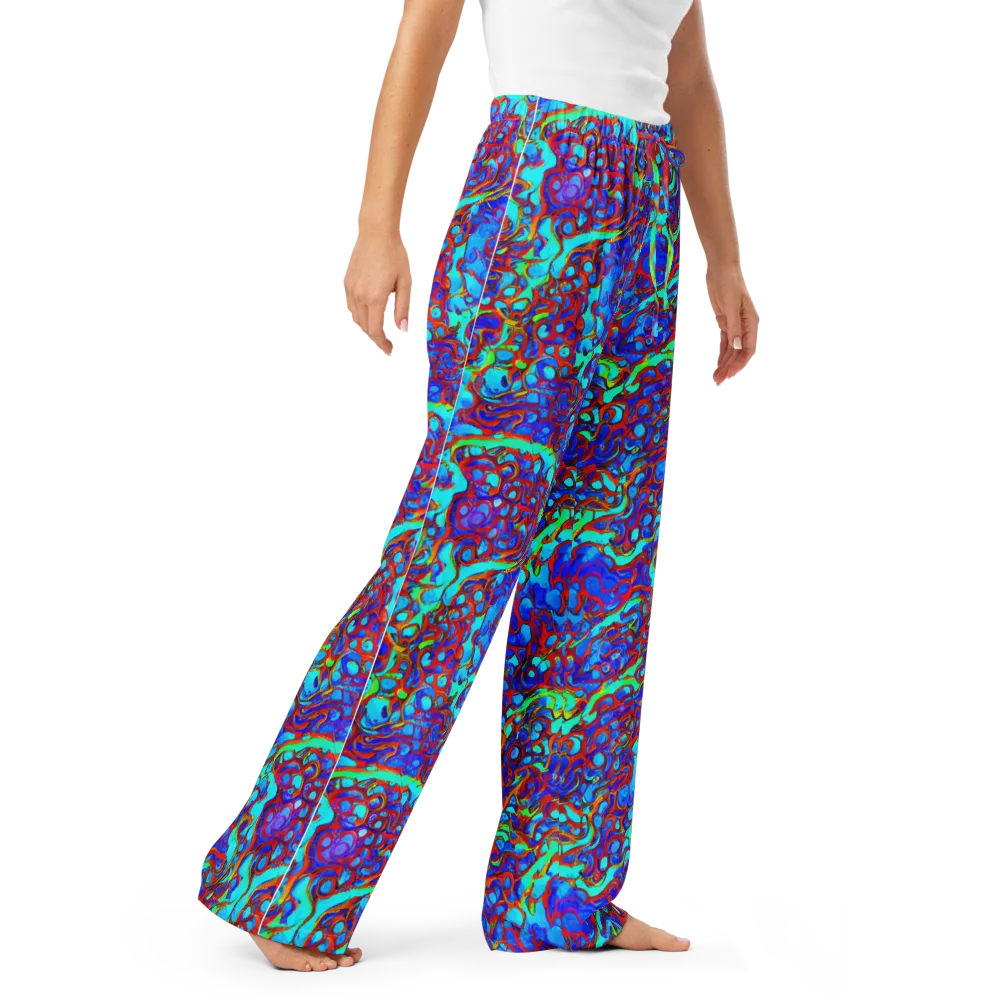 Aqua Anarchy on Women's Pajama Pants — Right Front
