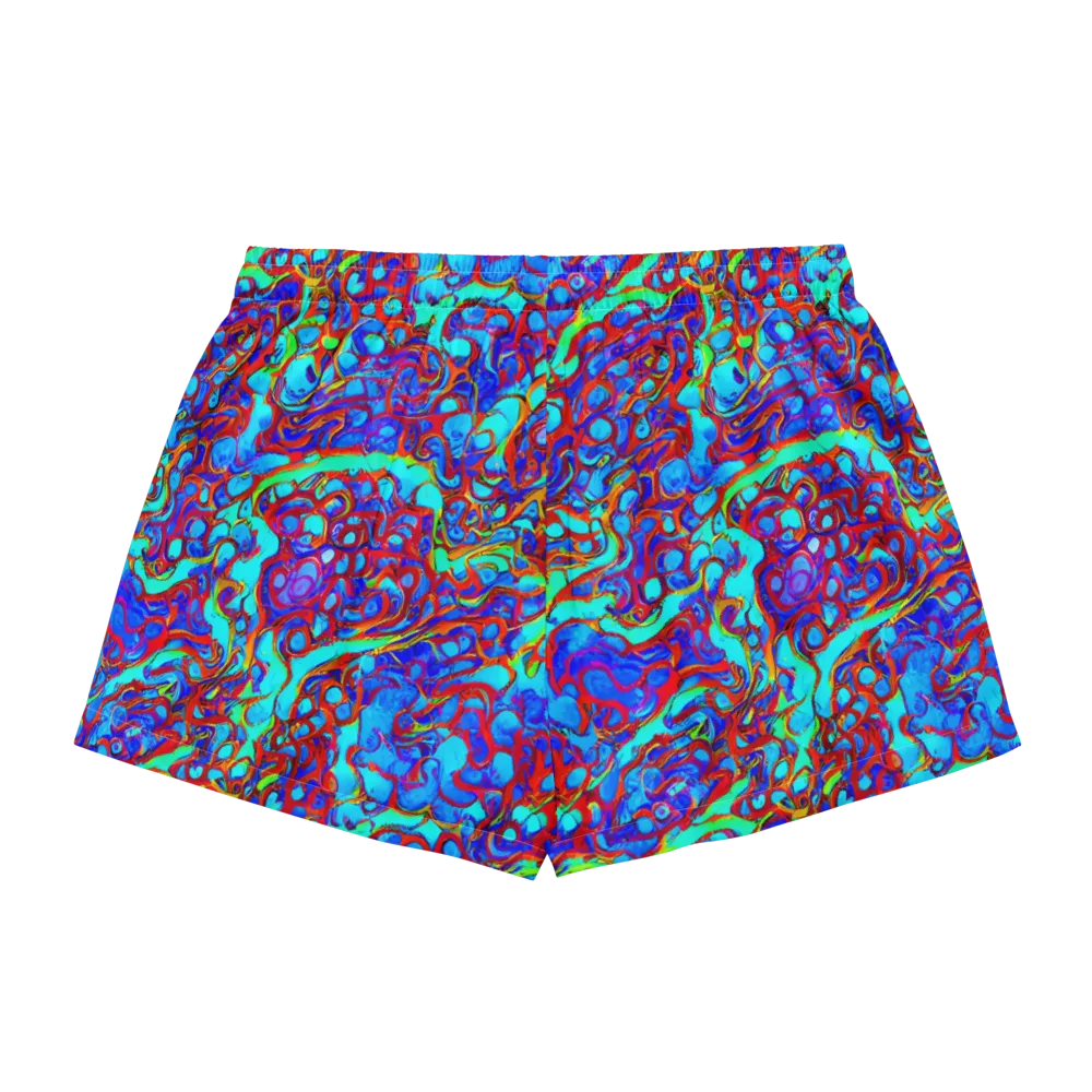 Aqua Anarchy on Women's Pajama Shorts — Back