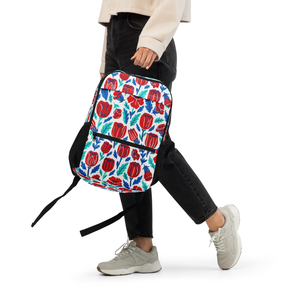 Crimson Garden on Utility Backpack — Front