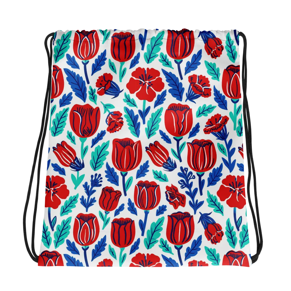 Crimson Garden on Drawstring Bag — Photo