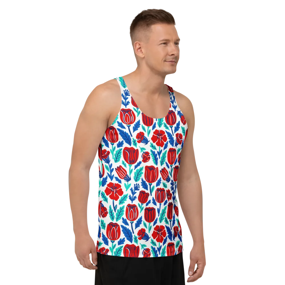Crimson Garden on Men's Tank Top — Right Front