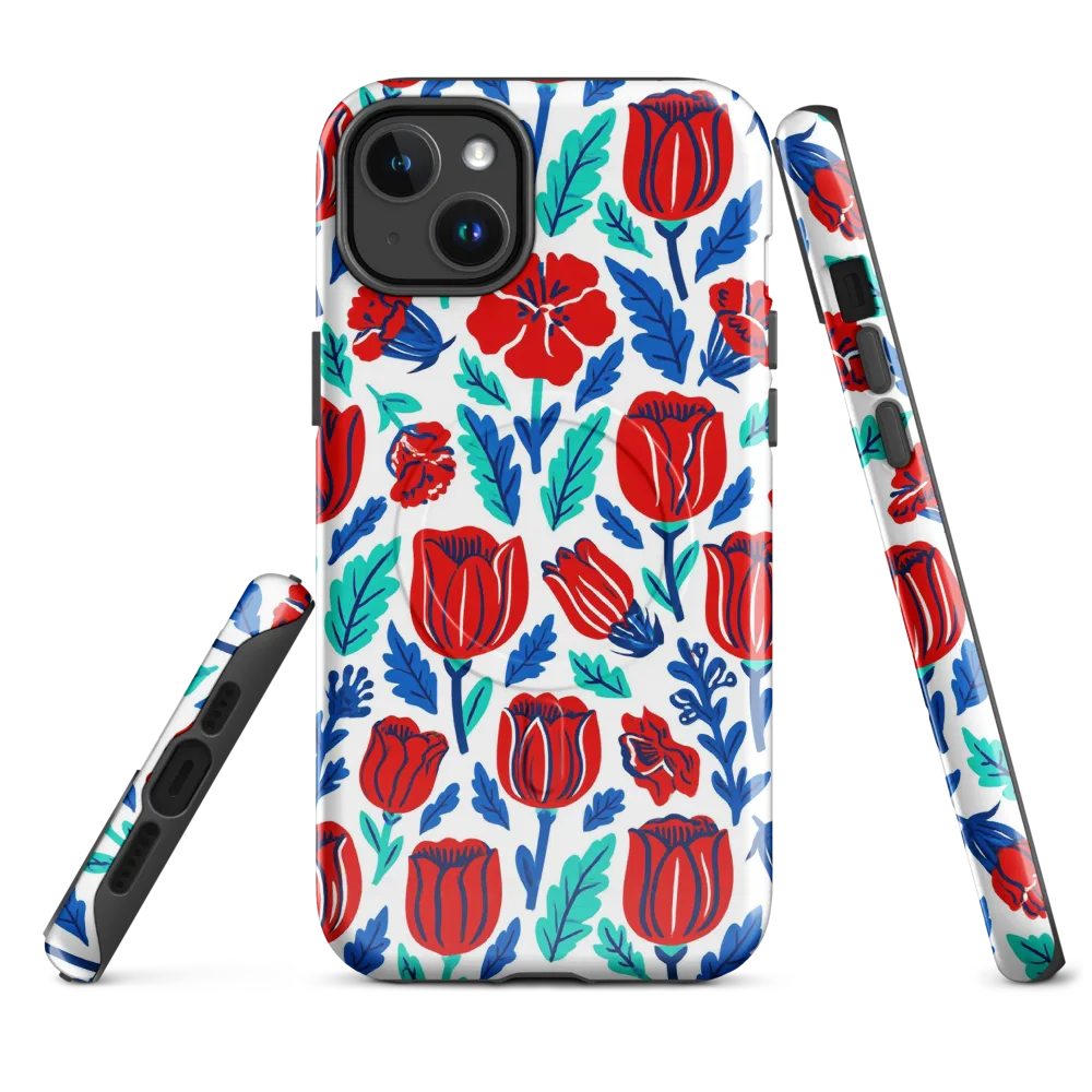 Crimson Garden on MagSafe Tough Case for iPhone® — Front