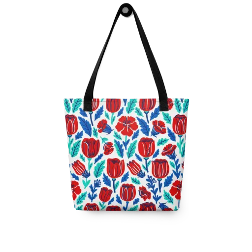 Crimson Garden on a Tote Bag