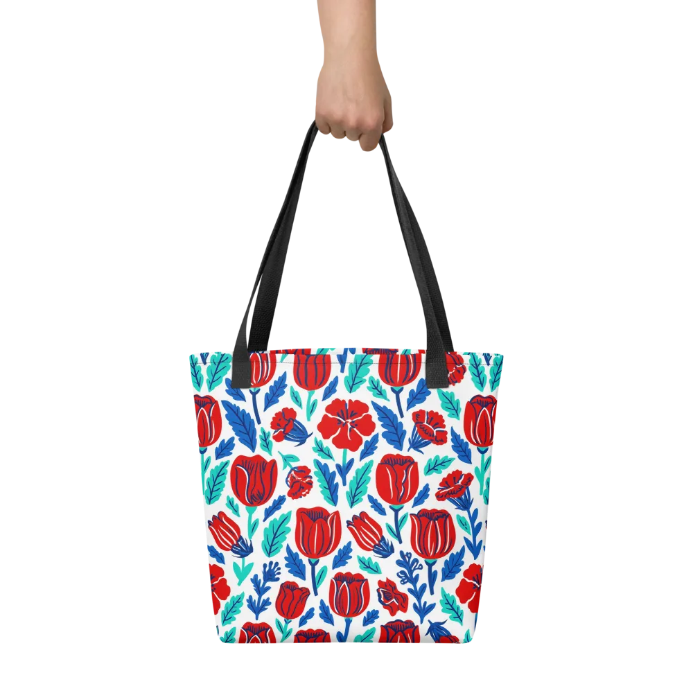 Crimson Garden on Tote Bag — Front