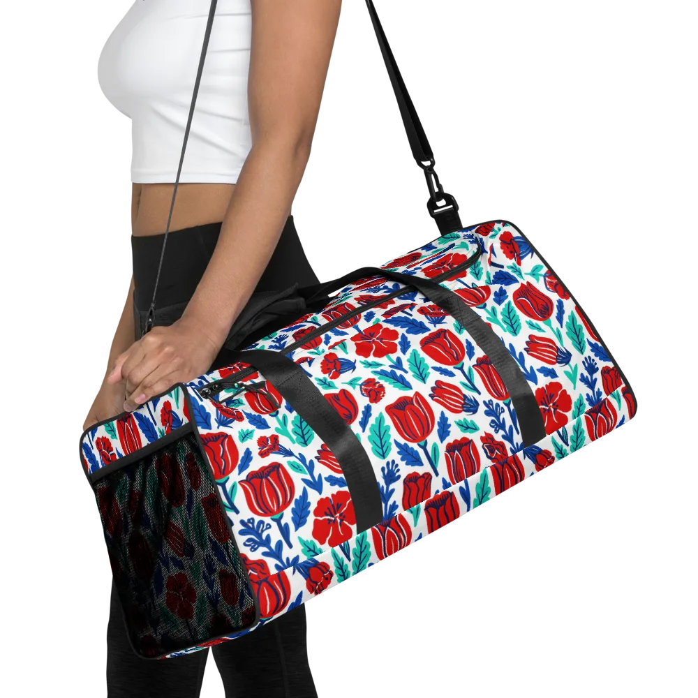 Crimson Garden on Duffle Bag — Front
