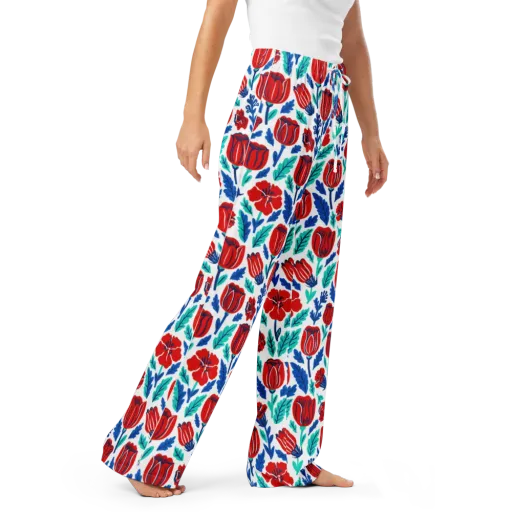 Crimson Garden on a Women's Pajama Pants