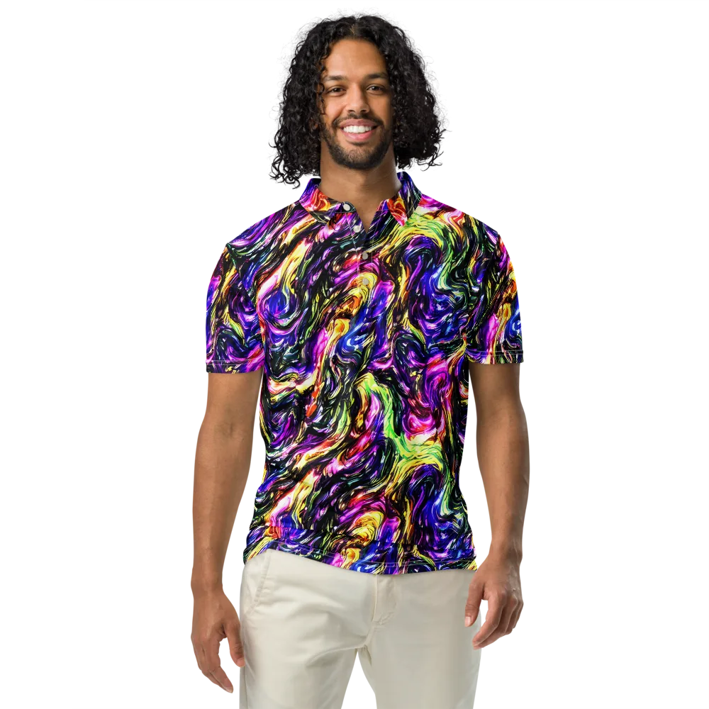 Ember Electric on Men's Slim Fit Polo Shirt — Front