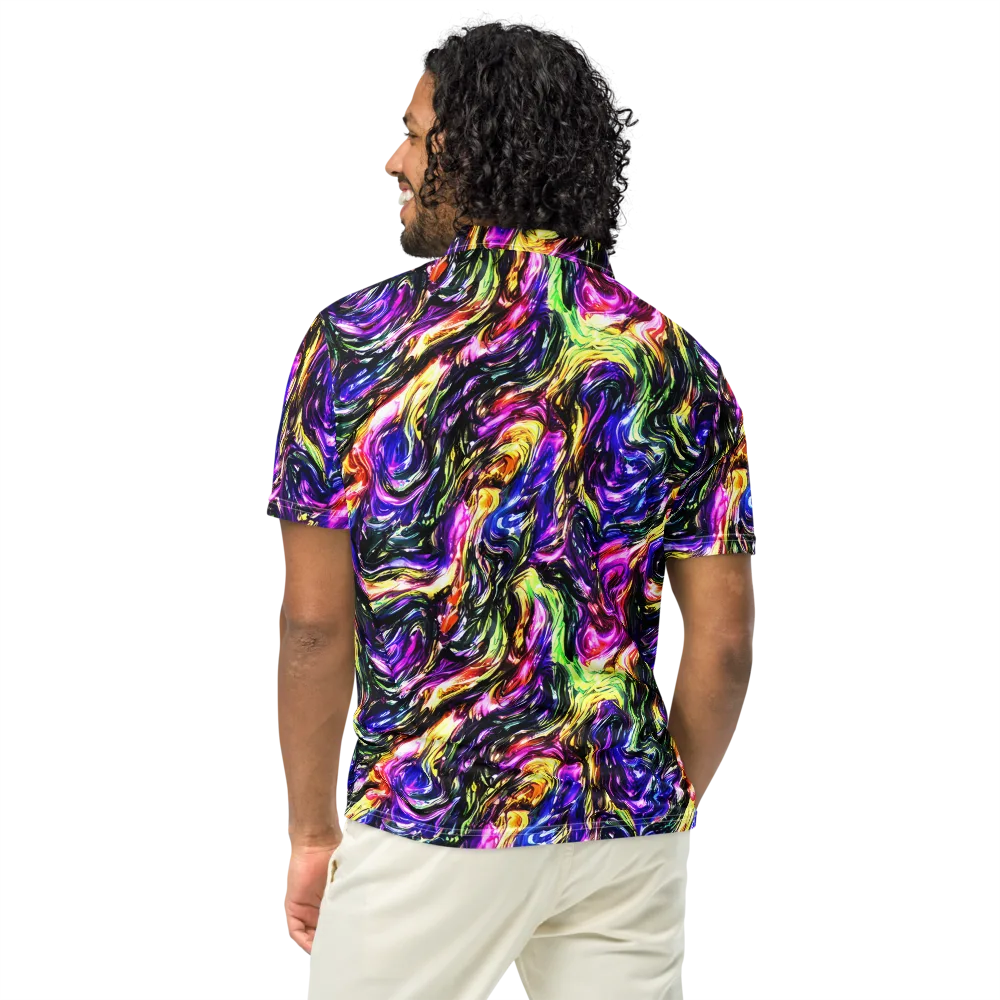 Ember Electric on Men's Slim Fit Polo Shirt — Back