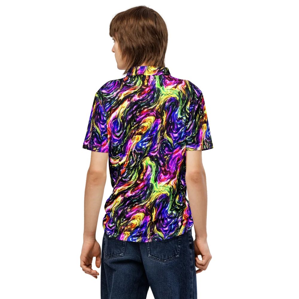 Ember Electric on Men's Slim Fit Polo Shirt — Back