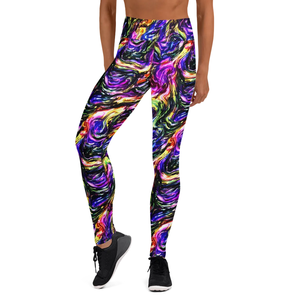 Ember Electric on Yoga Leggings — Front