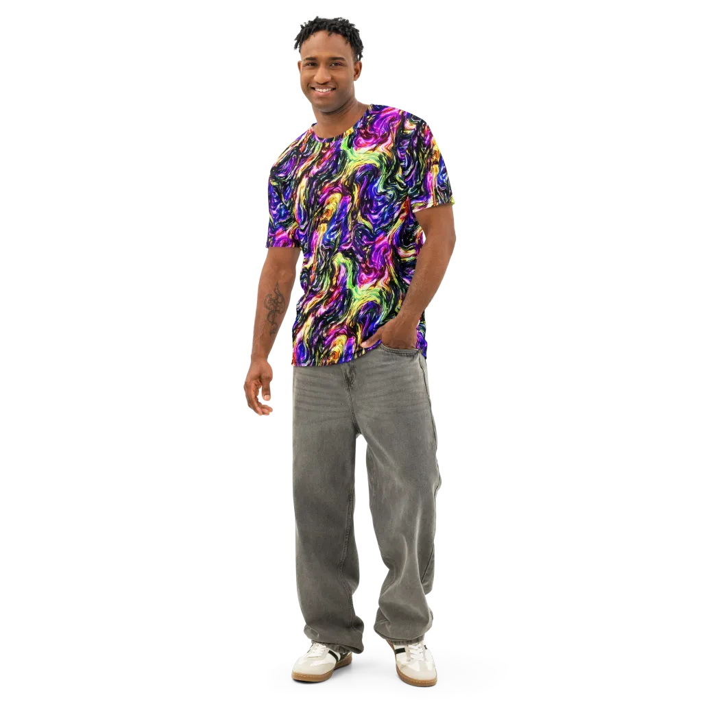 Ember Electric on Men's Cotton Crew Neck T-Shirt — Front