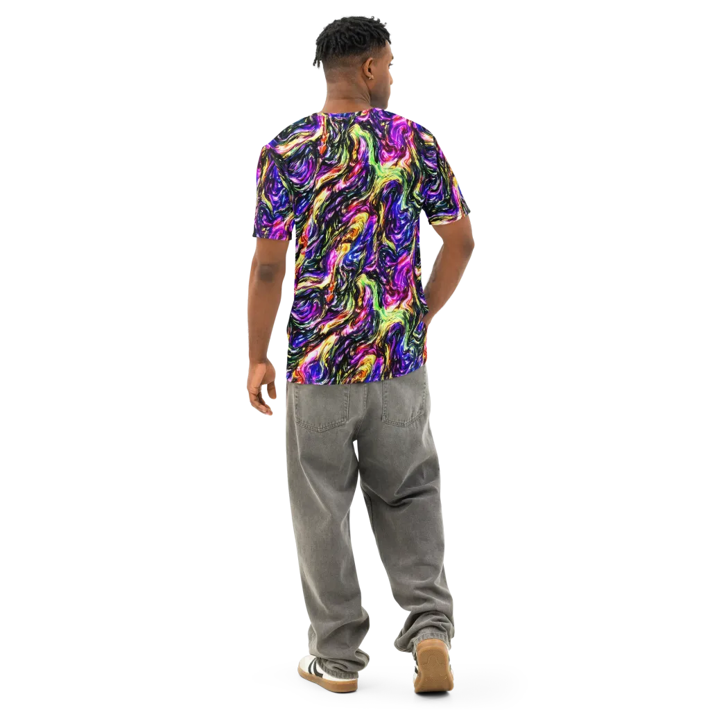 Ember Electric on Men's Cotton Crew Neck T-Shirt — Back
