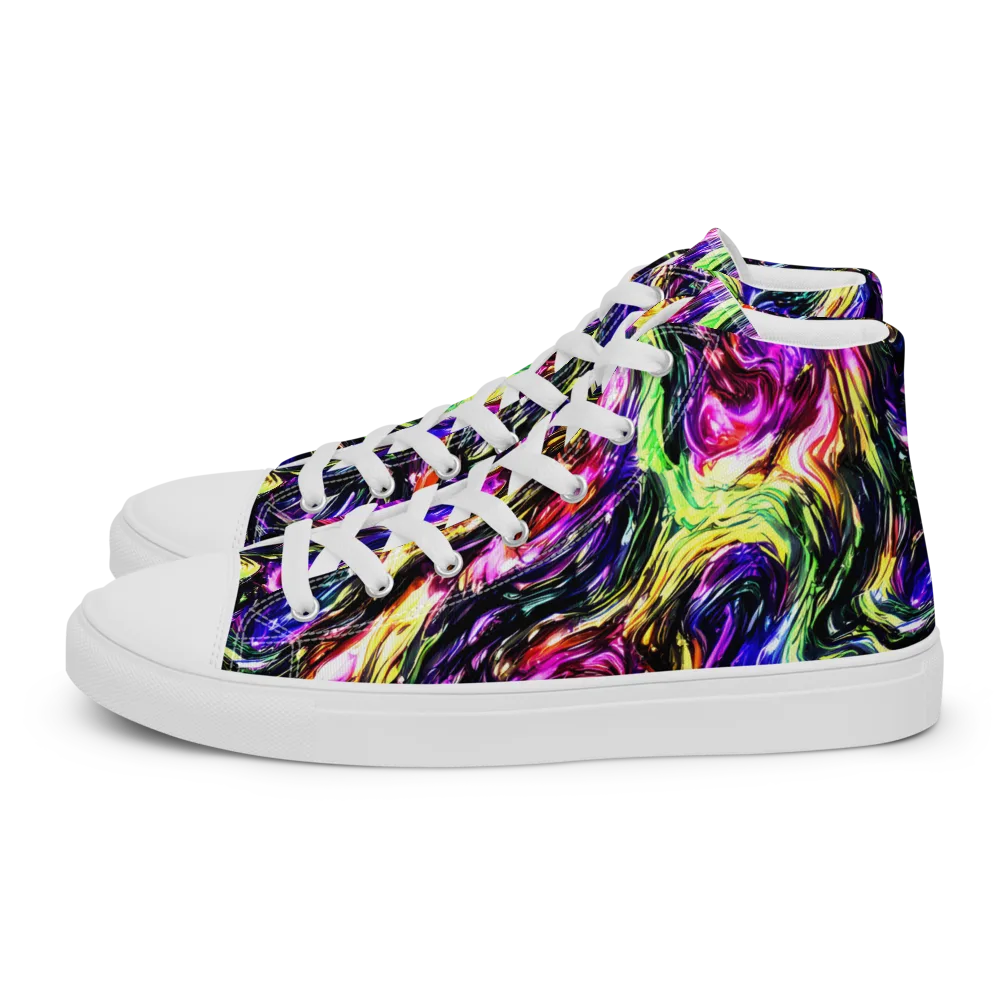 Ember Electric on Men's High Top Canvas Shoes — Left