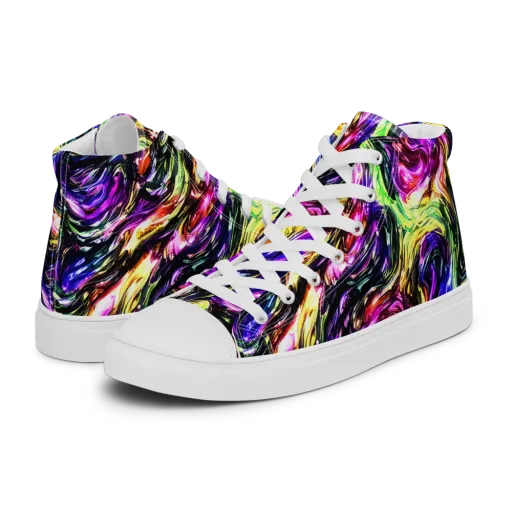 Ember Electric on a Men's High Top Canvas Shoes