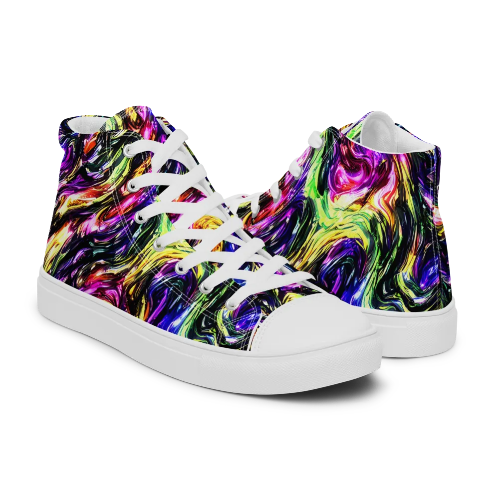 Ember Electric on Men's High Top Canvas Shoes — Right