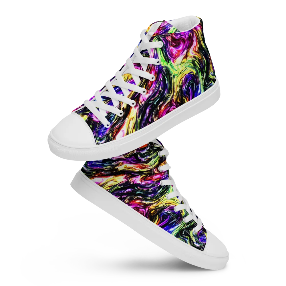 Ember Electric on Men's High Top Canvas Shoes — Front