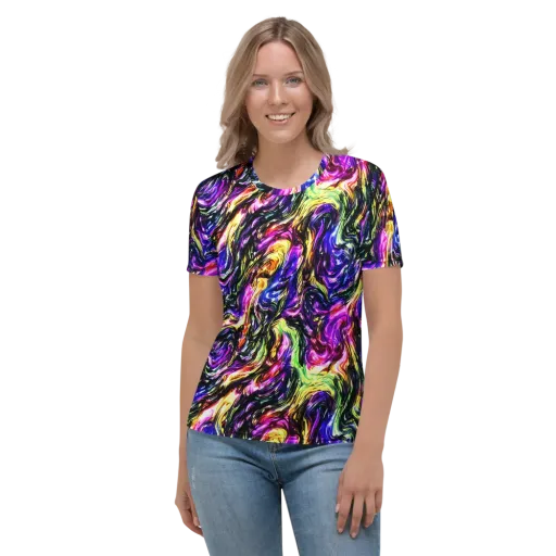 Ember Electric on a Women's Crew Neck T-Shirt