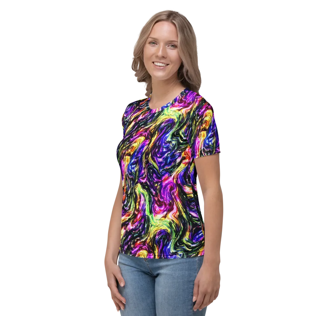 Ember Electric on Women's Crew Neck T-Shirt — Left