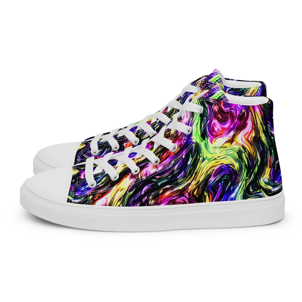 Ember Electric on Women's High Top Canvas Shoes — Left