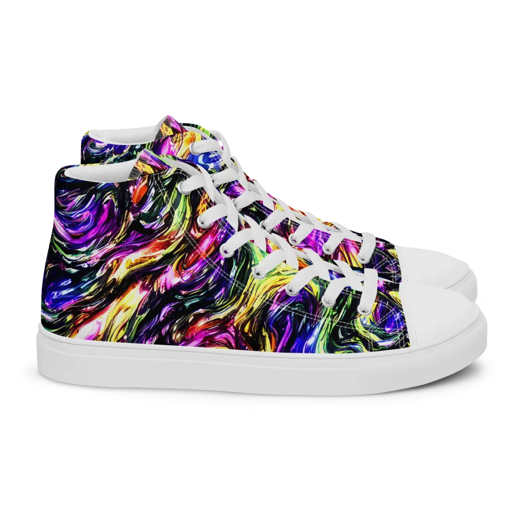 Ember Electric on Women's High Top Canvas Shoes — Right