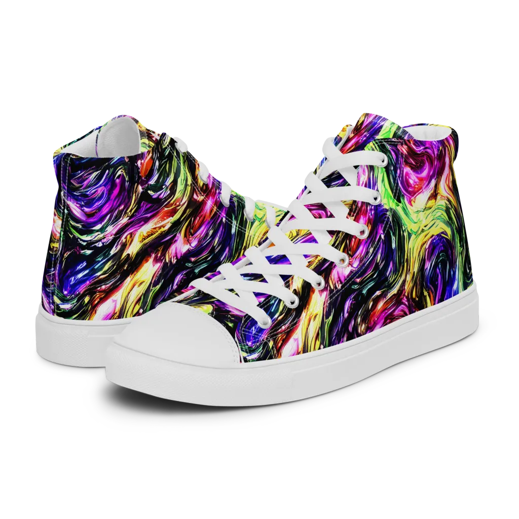 Ember Electric on Women's High Top Canvas Shoes — Left