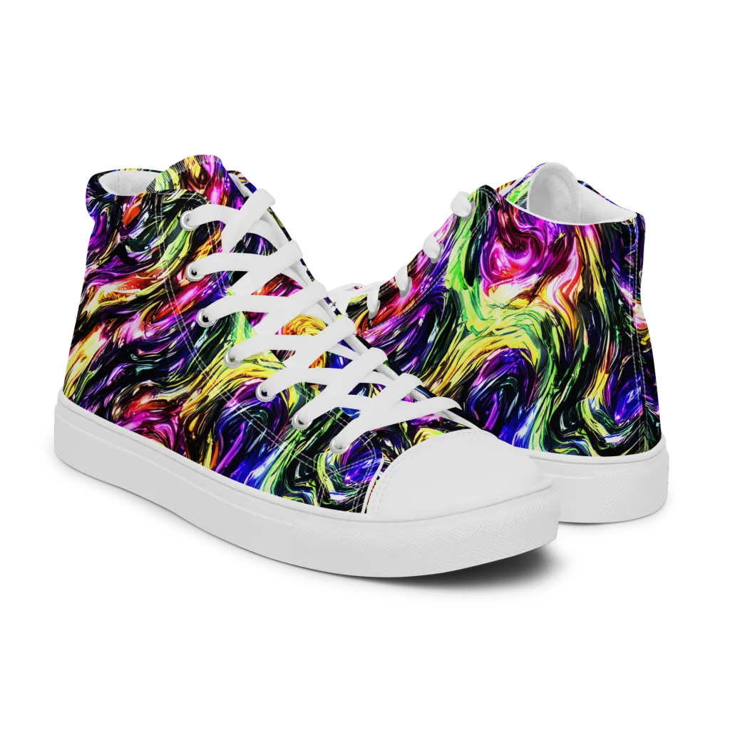 Ember Electric on Women's High Top Canvas Shoes — Right