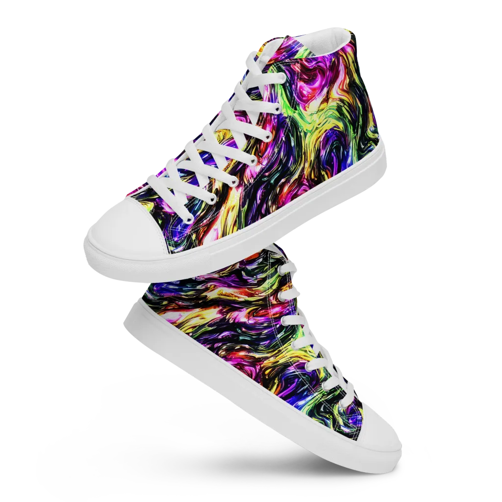 Ember Electric on Women's High Top Canvas Shoes — Front