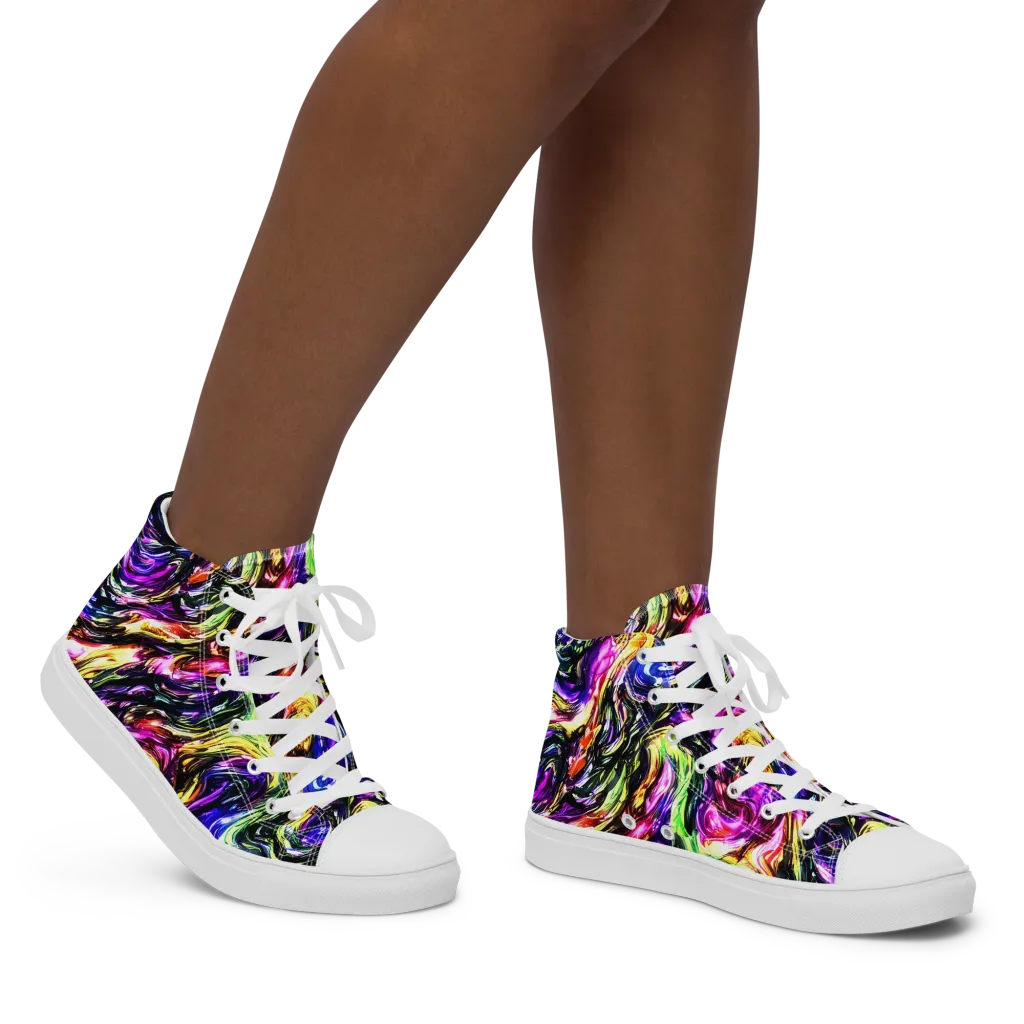 Ember Electric on Women's High Top Canvas Shoes — Right