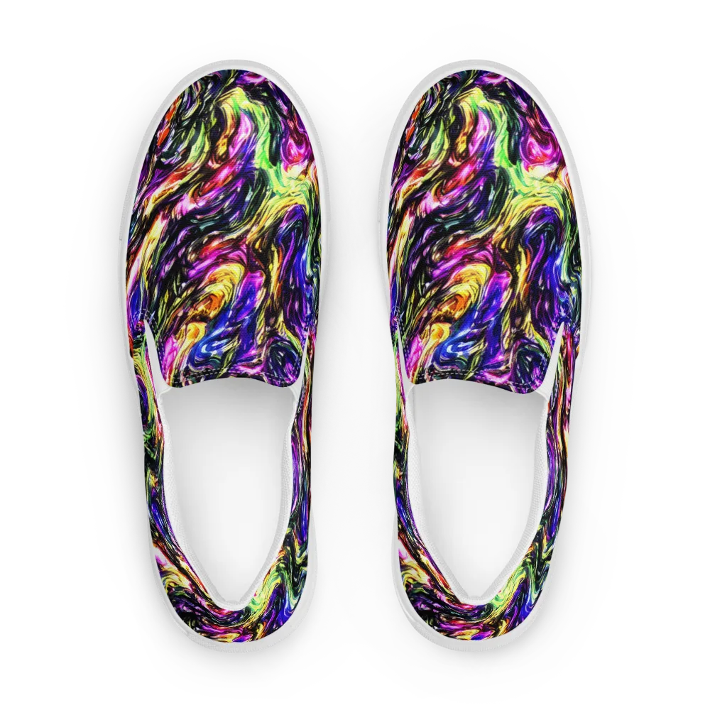 Ember Electric on Men's Slip-On Canvas Shoes — Front