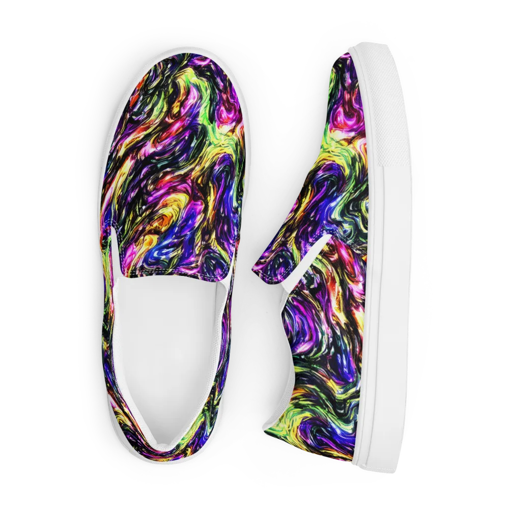 Ember Electric on Men's Slip-On Canvas Shoes — Front