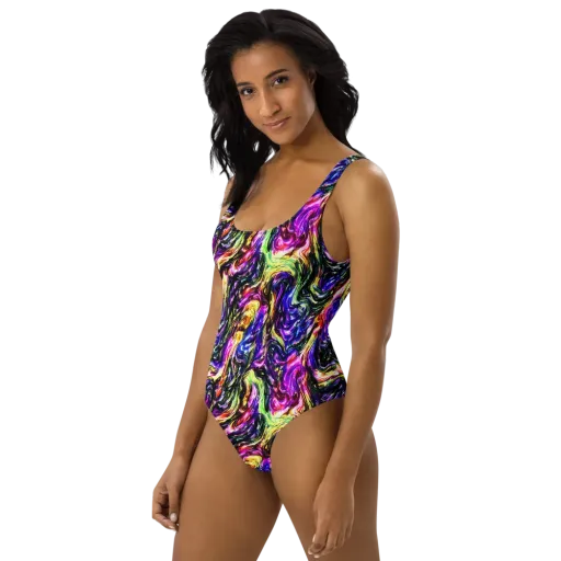 Ember Electric on a One-Piece Swimsuit