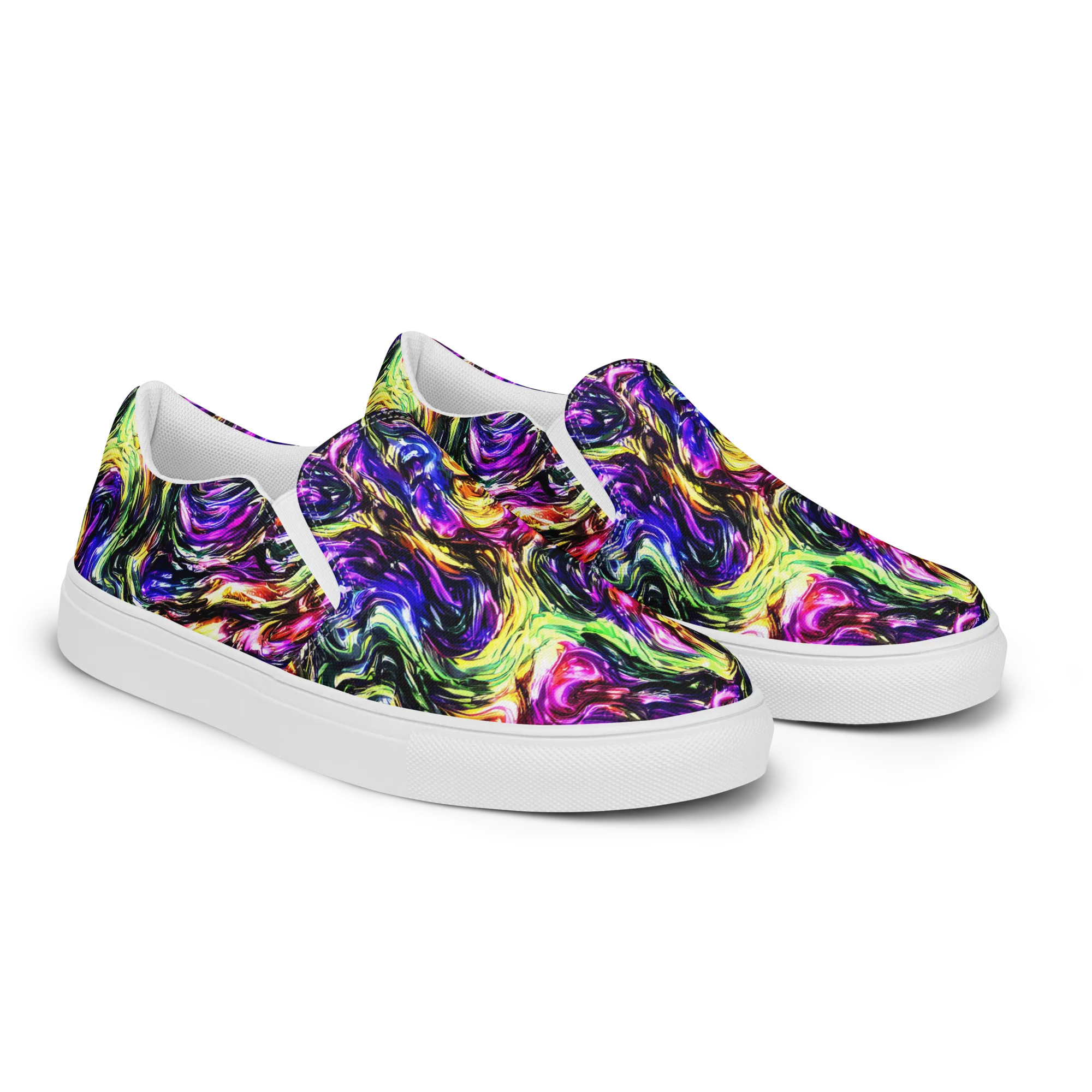 Ember Electric on Women's Slip-On Canvas Shoes — Right Front