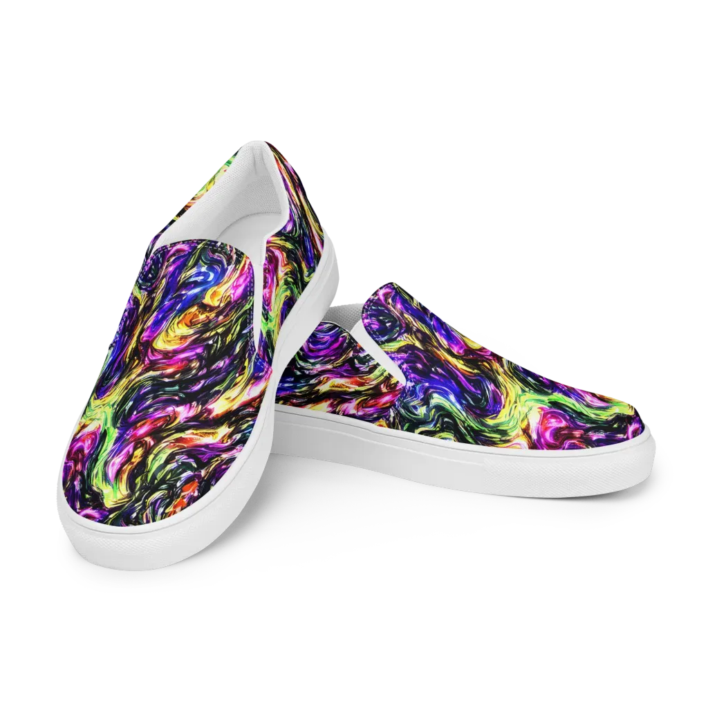 Ember Electric on Women's Slip-On Canvas Shoes — Left Front