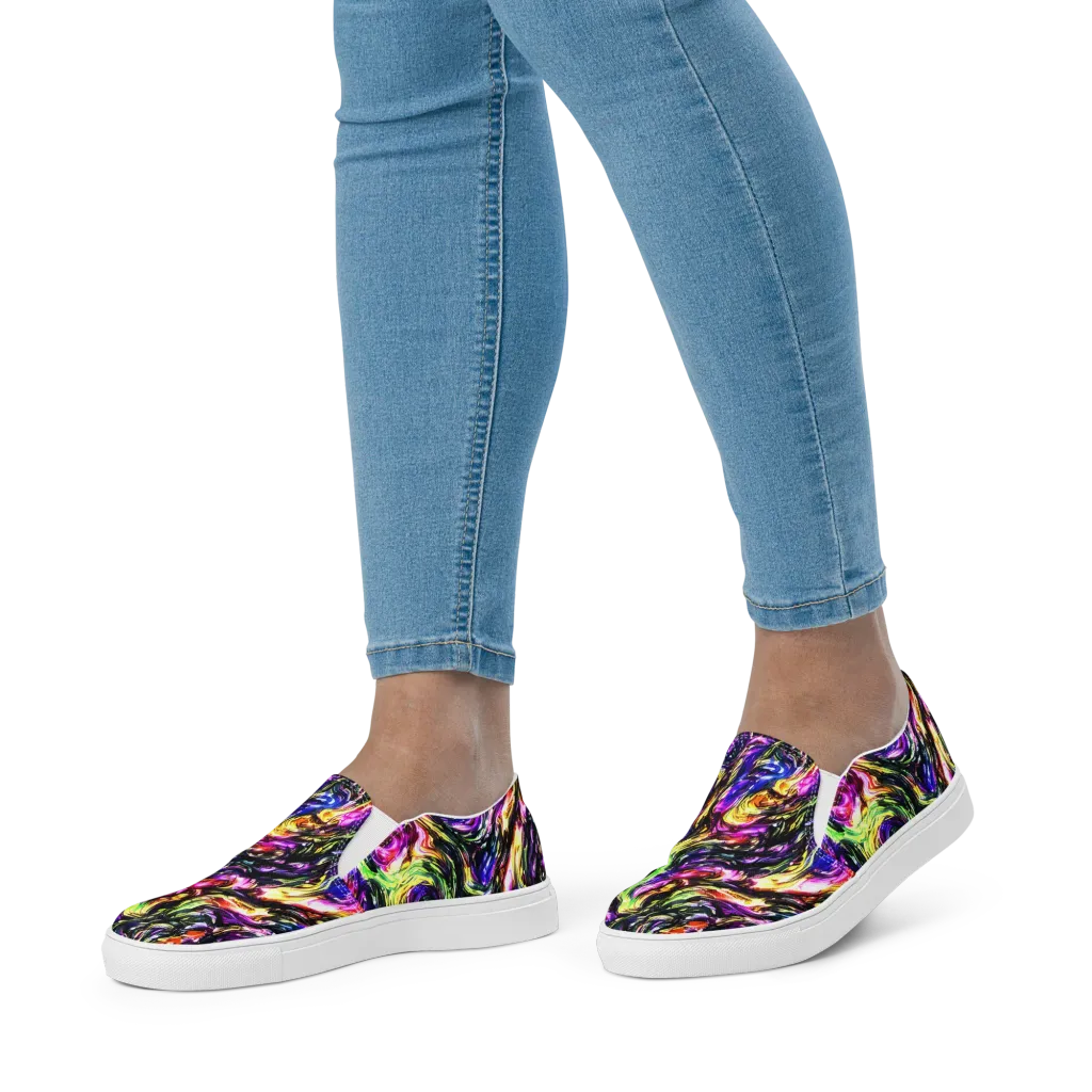 Ember Electric on Women's Slip-On Canvas Shoes — Front