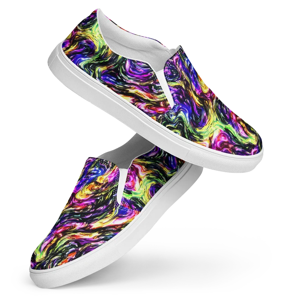 Ember Electric on Women's Slip-On Canvas Shoes — Front