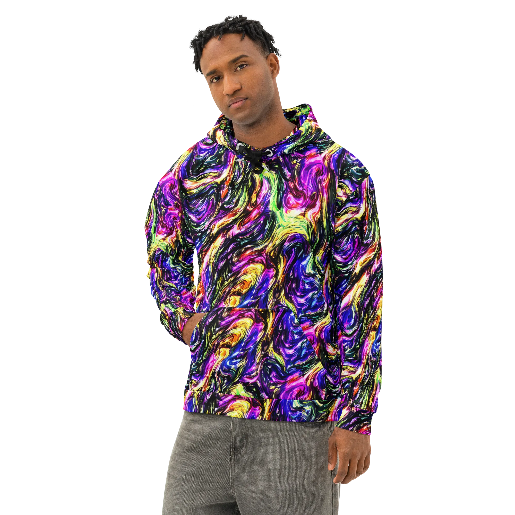 Ember Electric on Cotton Hoodie — Left Front